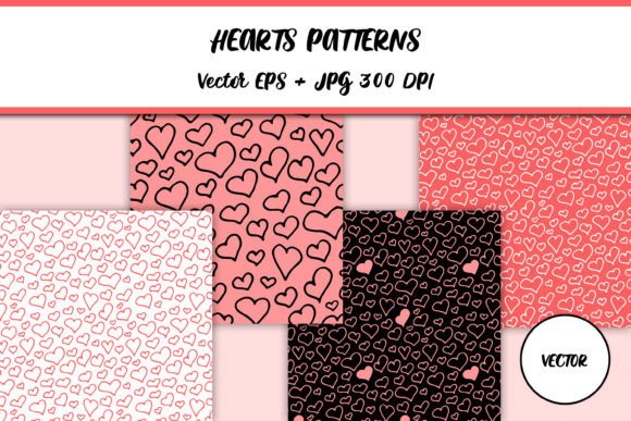 Download Doodle Hearts Patterns | Valentines Day - Art Collection
