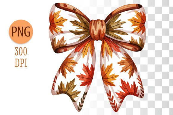 Download Fall Bow Clipart with Autumn Leaves PNG - Art Collection