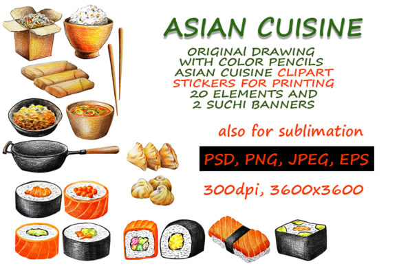 Download Asian Food Clipart, Asian Cuisine - Art Collection