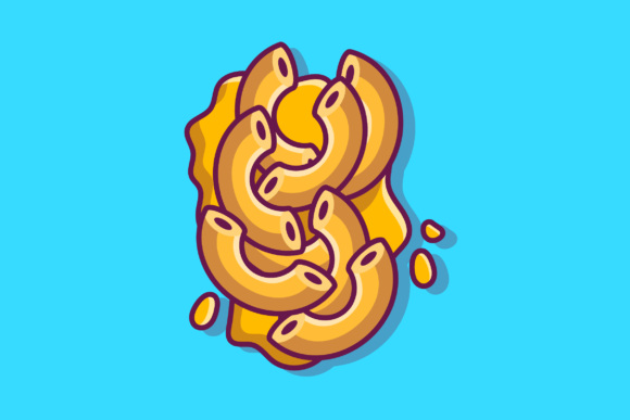 Download Macaroni Pasta with Creamy Sauce Cartoon - Art Collection
