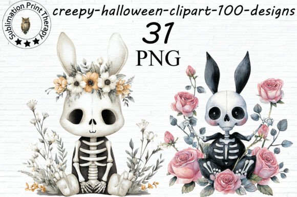 Download Creepy Halloween Bunny Clipart PNG - Art Collection