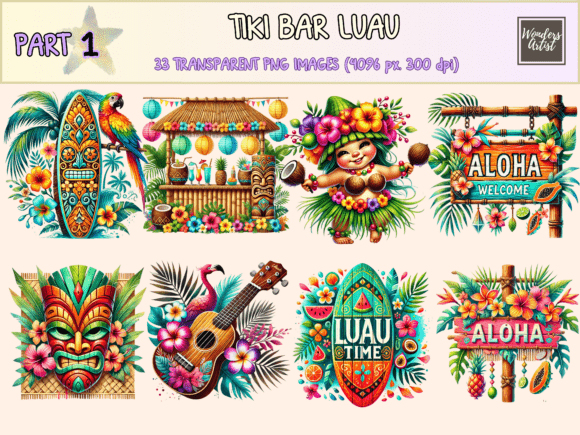 Download Tiki Bar Luau P1 Clipart - Art Collection