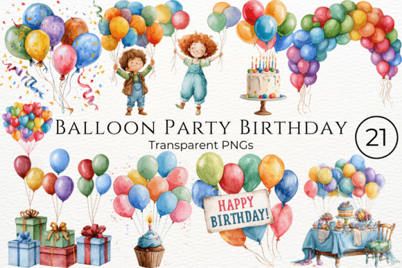Download Balloon Party Birthday Clipart - Art Collection