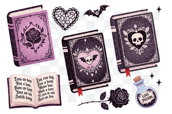 Download Gothic Books Valentine's Day PNG Clipart - Art Collection
