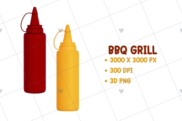 Download BBQ Grill – Sauce Bottle 3D PNG Clipart - Art Collection