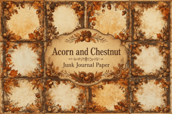 Download Acorn and Chestnut Junk Journal Paper - Journal paper Collection