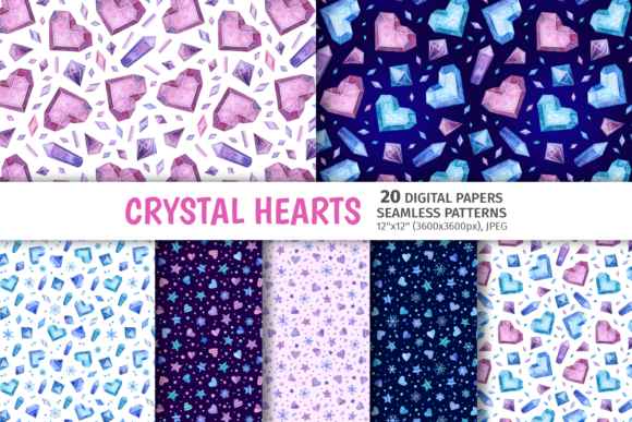 Download Hearts Seamless Patterns, Valentines Day - Art Collection