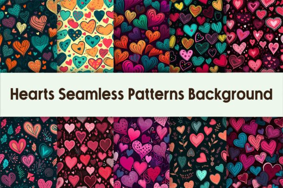 Download Hearts Seamless Patterns Valentines Day - Art Collection