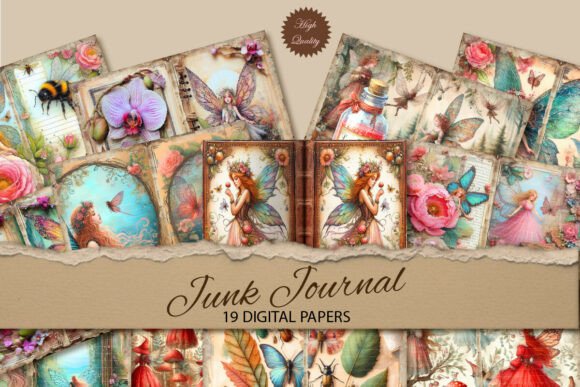 Download Fairies Junk Journal Paper Background - Journal paper Collection