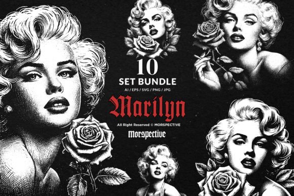 Download 10 Bundle Dark Art Marilyn Monroe Sexy - Art Collection
