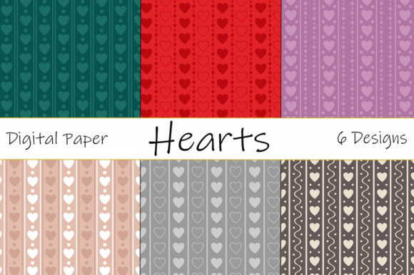 Download Seamless Patterns Valentine's Day Hearts - Art Collection