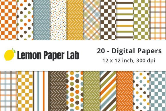 Download Earth Tone Check Digital Papers - Art Collection