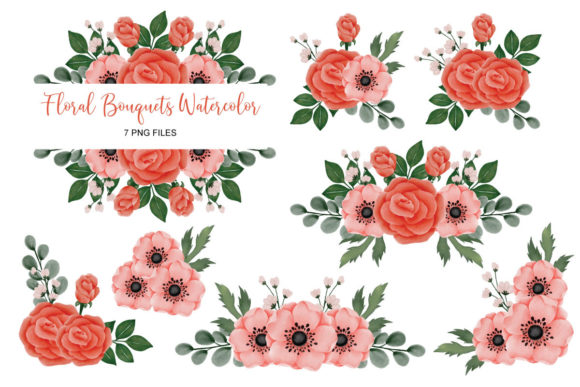 Download Floral Watercolor Bouquet Clip Art Set10 - Art Collection