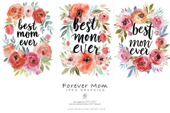 Download Watercolor Mother's Day Floral Graphics - Graphic Collection