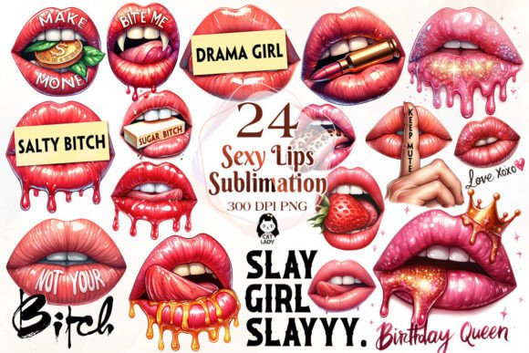 Download Sexy Lip Sublimation Clipart Bundle - Art Collection