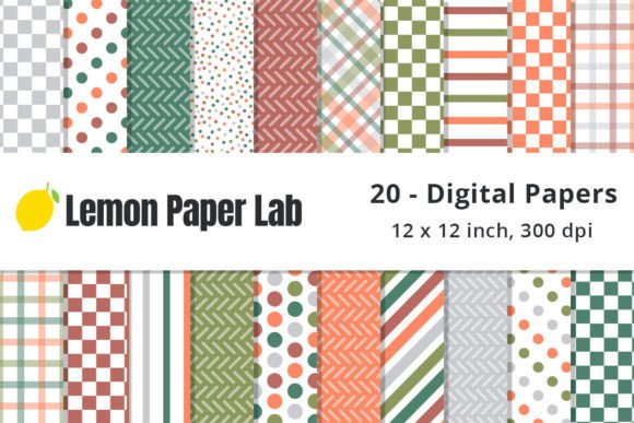 Download Earthy Check Digital Papers - Art Collection