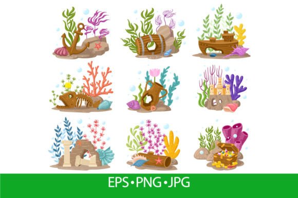 Download Cartoon Aquarium Decorations, Marine Sea - Art Collection