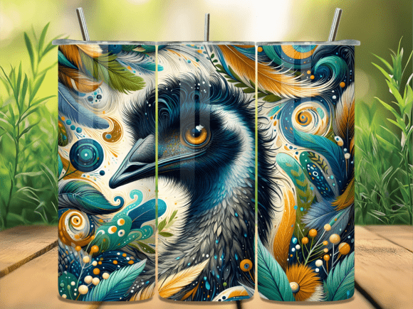Download Detailed Emu Feather Art Tumbler Wrap - Art Collection