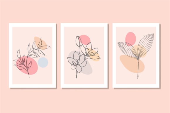 Download Minimal Flowers Leaves Wall Art Poster - Art Collection