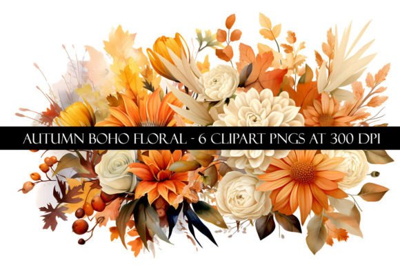 Download Autumn Boho Flower Clipart - Art Collection