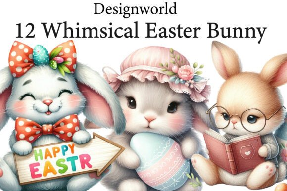 Download Whimsical Easter Bunny Clipart - Art Collection