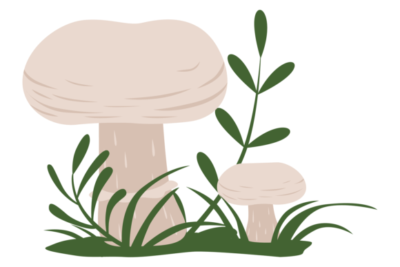 Download Growing Champignon in Green Nature. Cart - Art Collection