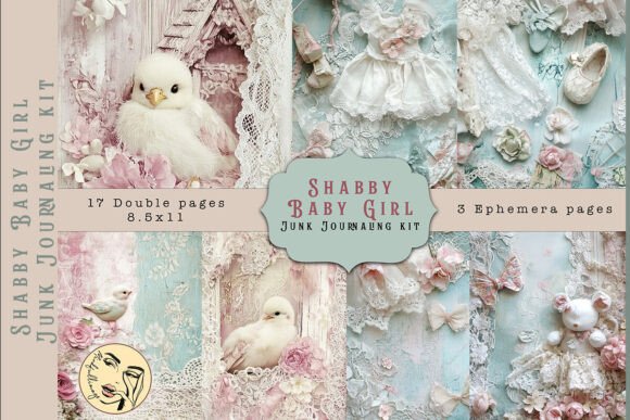 Download Shabby Baby Girl Junk Journaling Kit - Journaling Collection