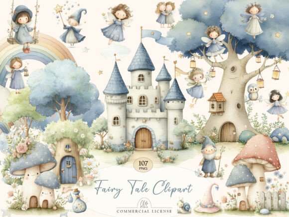 Download Fairy Tale Watercolor Clipart - Art Collection