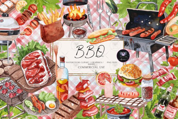 Download BBQ Food Illustration Clipart - Art Collection