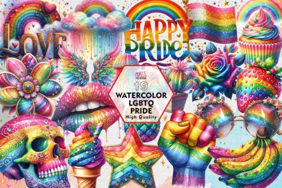 Download Watercolor LGBTQ Pride Clipart PNG - Art Collection