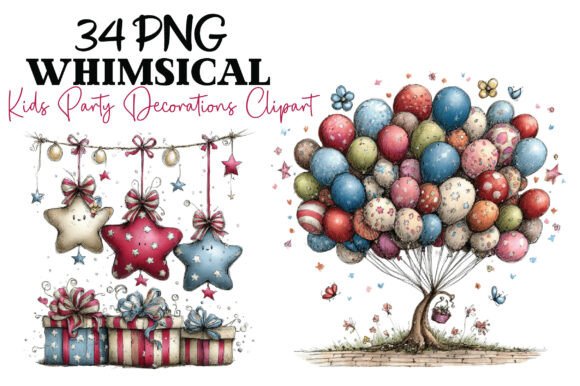 Download Whimsical Kids Party Decorations Clipart - Art Collection