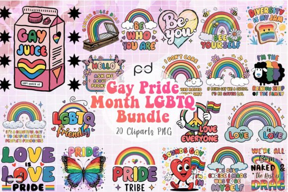 Download Gay Pride Month LGBTQ Bundle Clipart PNG - Art Collection