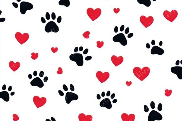 Download A Playful Pattern of Red Hearts - Art Collection