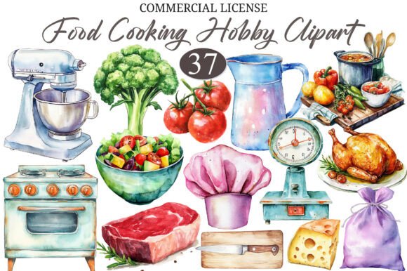 Download Watercolor Food Cooking Hobby Clipart - Art Collection
