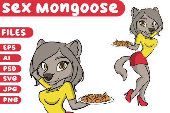 Download Gray Mongoose Cartoon Sexy Server Food - Art Collection