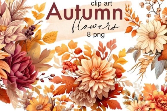 Download Autumn Bouquets Png Clipart-Fall Flowers - Art Collection