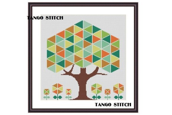Download Geeometric Tree Easy Cross Stitch Art - Art Collection