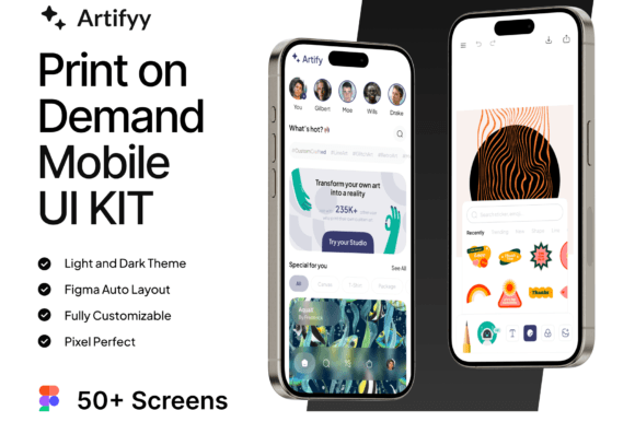 Download Artifyy - Print on Demand Mobile UI KIT - Art Collection