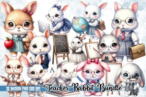 Download Adorable Teacher Rabbit Clipart PNG - Art Collection