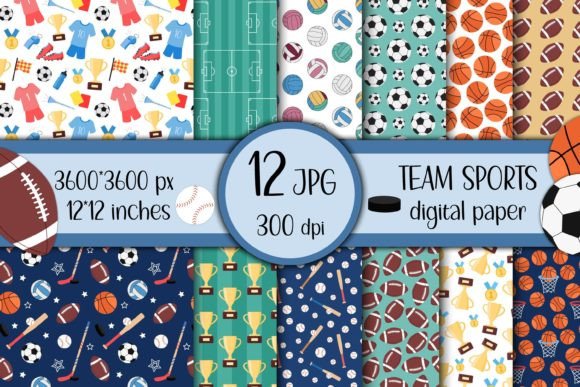 Download Team Sports Digital Paper | JPG - Sports digital paper Collection